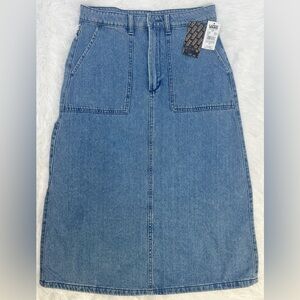 Vans Blue Denim Pencil Skirt size 27 NWT